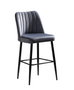 Hanah Home Vento - Juego de 2 Taburetes de Bar Gris y Negro